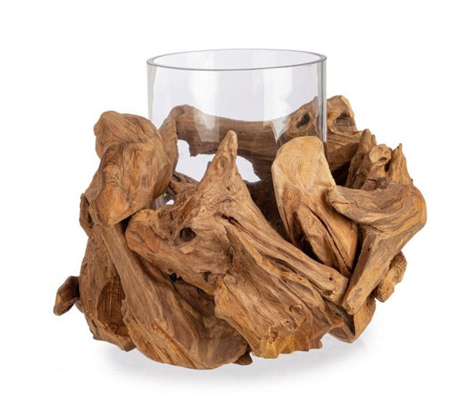 Lampada in legno D.36x22h