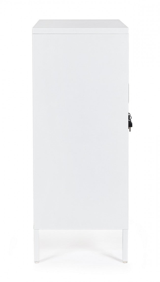 Credenza bianca 40x80x101,5h in acciaio