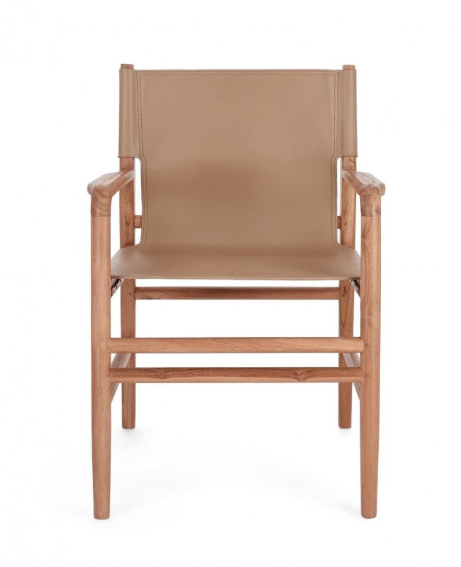 Sedia in pelle 57x58x85h