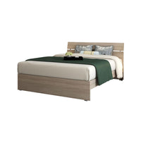 Letto matrimoniale in legno per camera colore olmo cm 200x171xH 98
