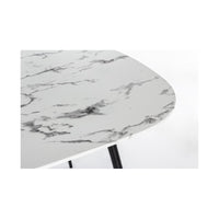 Tavolo ovale effetto marmo Marble 110x50x45h cm
