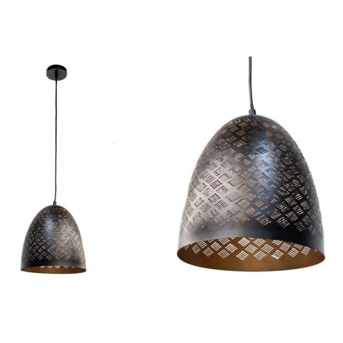 Lampadario urban industrial moderno in metallo cm 25 x 108 nero