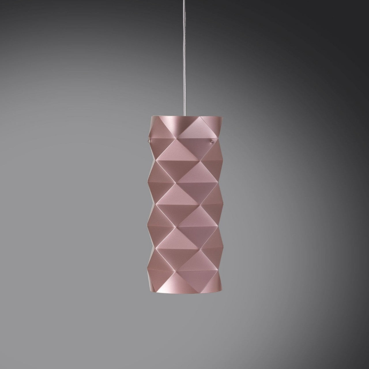 Sospensione Pink Metal in Metallo Cromato Cm. 13 x 32h