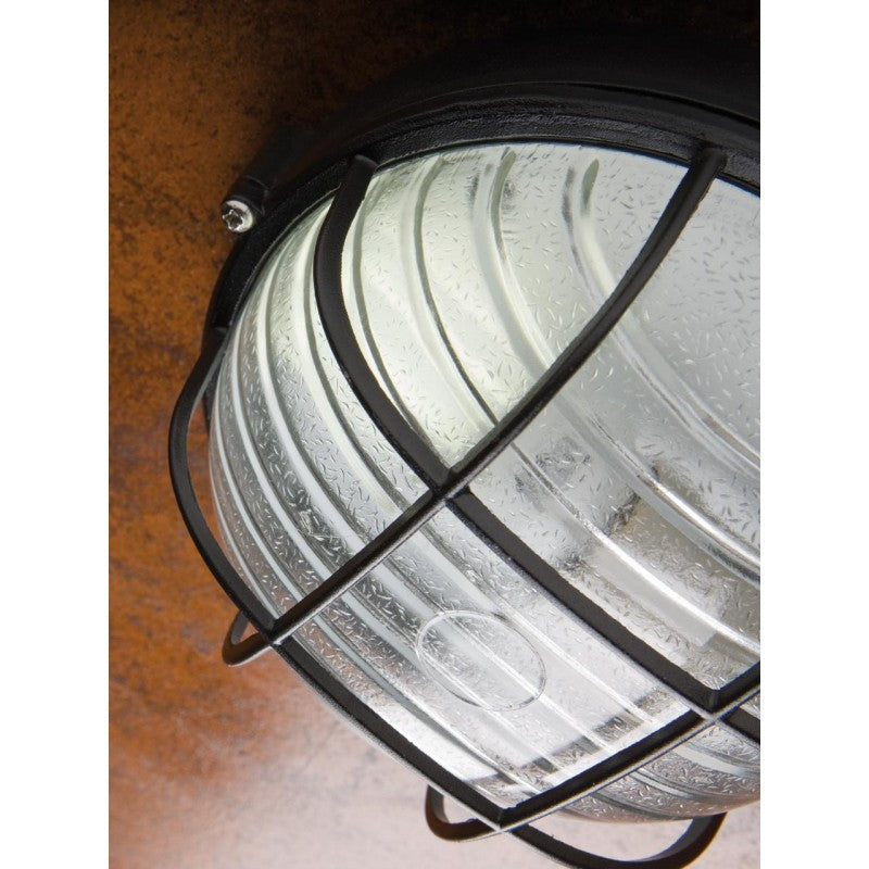 Plaf.Grande E27 linea industriale ovale bianco