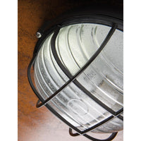 Plaf.Grande E27 linea industriale ovale bianco