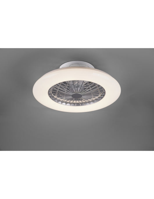 Ventilatore Lampadario Led Dimmerabile Stralsund Alluminio Trio Lighting