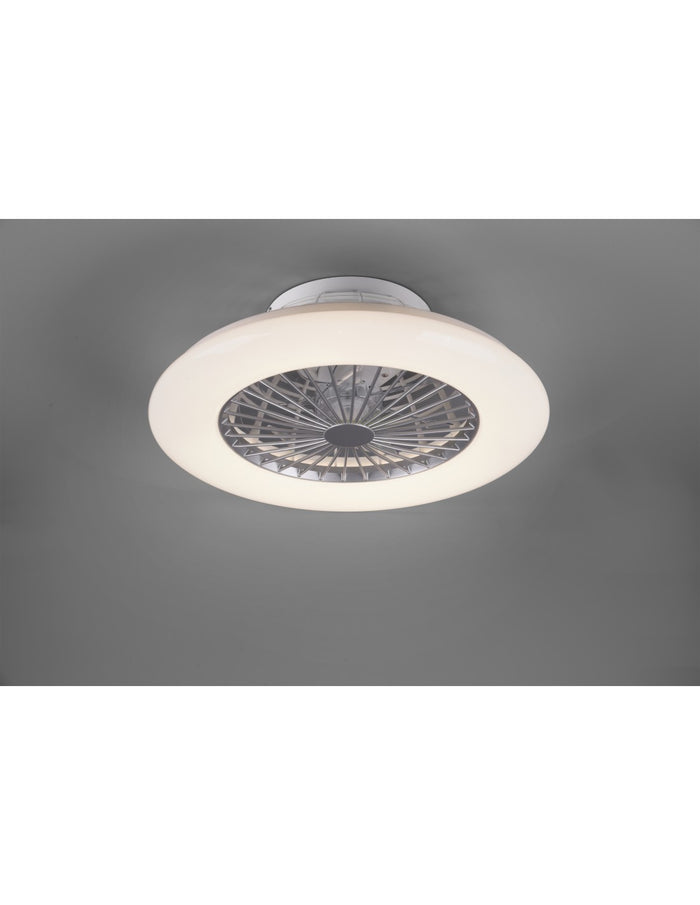 Ventilatore Lampadario Led Dimmerabile Stralsund Alluminio Trio Lighting