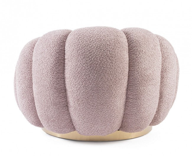 Poltrona girevole florel rosa antico 86x62x72