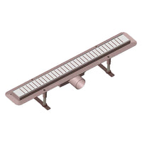 Canaletta per doccia 66 x 5,3 cm con griglia