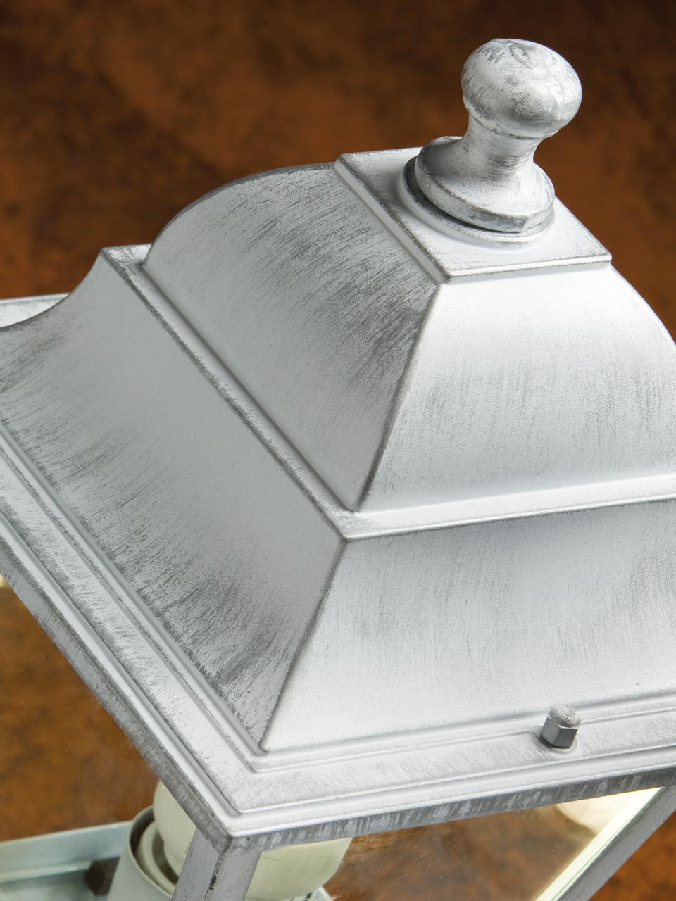 Lampada da esterno in alluminio pressofuso con diffusori in vetro trasparente - Altezza max 170mm nero