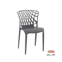 Sedia nera avvolgente 48,5x46,6x82,2 cm