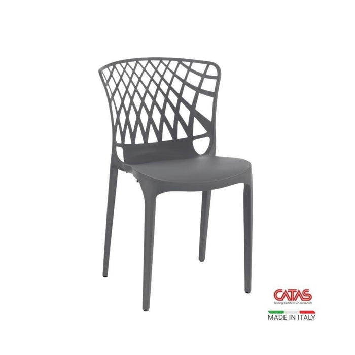 Sedia nera avvolgente 48,5x46,6x82,2 cm