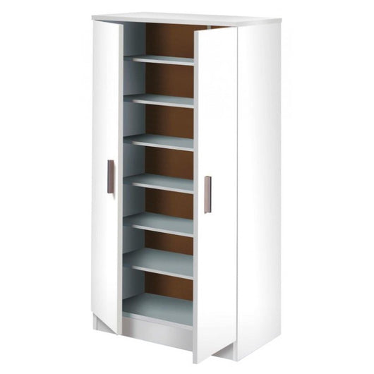 Mobile Scarpiera salvaspazio sei ripiani bianco