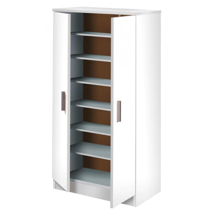 Mobile Scarpiera salvaspazio sei ripiani bianco