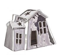 6x Casetta Specchio Argento