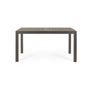 Tavolo per esterno allungabile in alluminio Caffè HILDE YK14 140-210x77x h75 cm