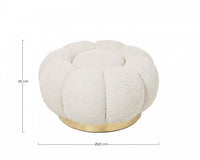 Pouff floreale naturale D.65 x 35 h