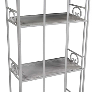 Scaffale metallo new jessica 5 piani bianco brush cm 47x23h160