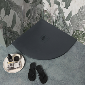 Piatto doccia semicircolare 80x80 antracite