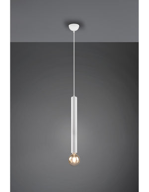 Sospensione Singola Tubolare Bianco Clermont Trio Lighting