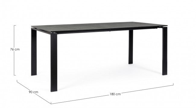 Tavolo antracite 180x90 cm in ceramica