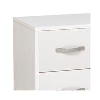 Comodino con 2 cassetti bianco frassinato in legno nobilitato 36x52xH 43
