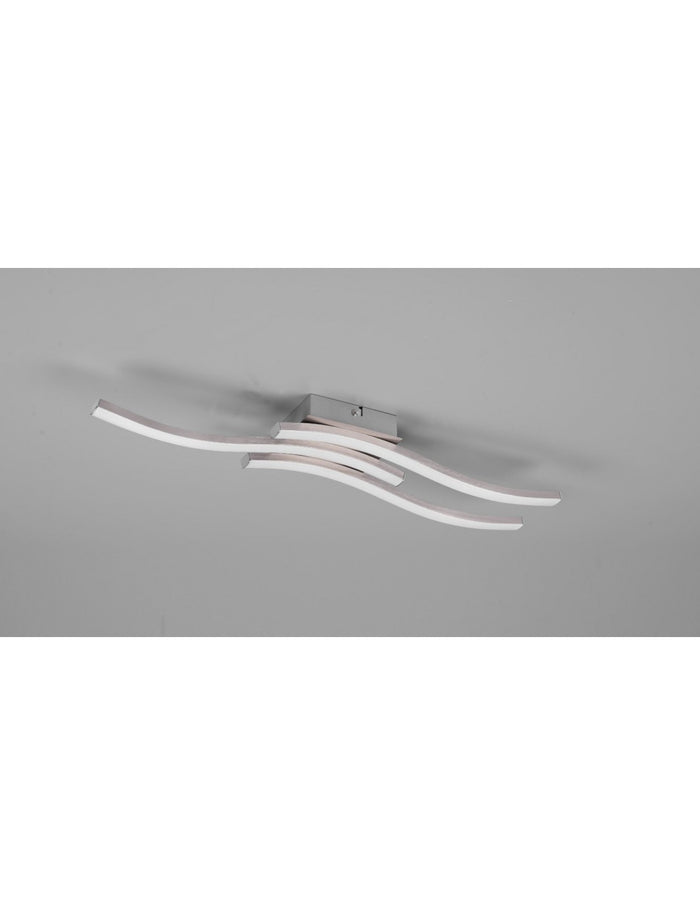 Lampada Soffitto Moderna Bacchette Led 4000k Route Nichel Trio Lighting