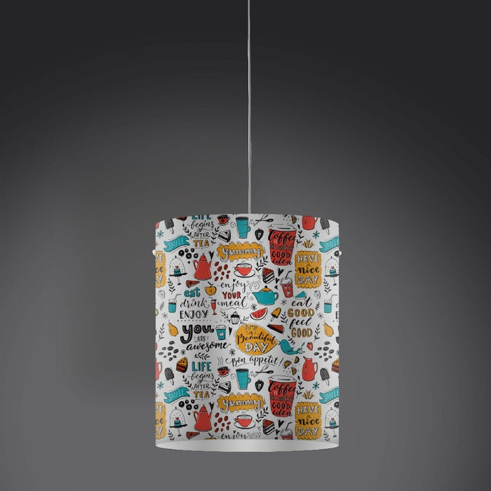 Lampadario a Sospensione Enjoy in Plastica bianco Cm. 27 x 32 h