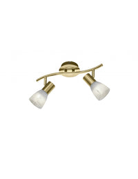 Faretto da Soffitto 2 Spot E14 Orientabili Levisto Ottone Trio Lighting