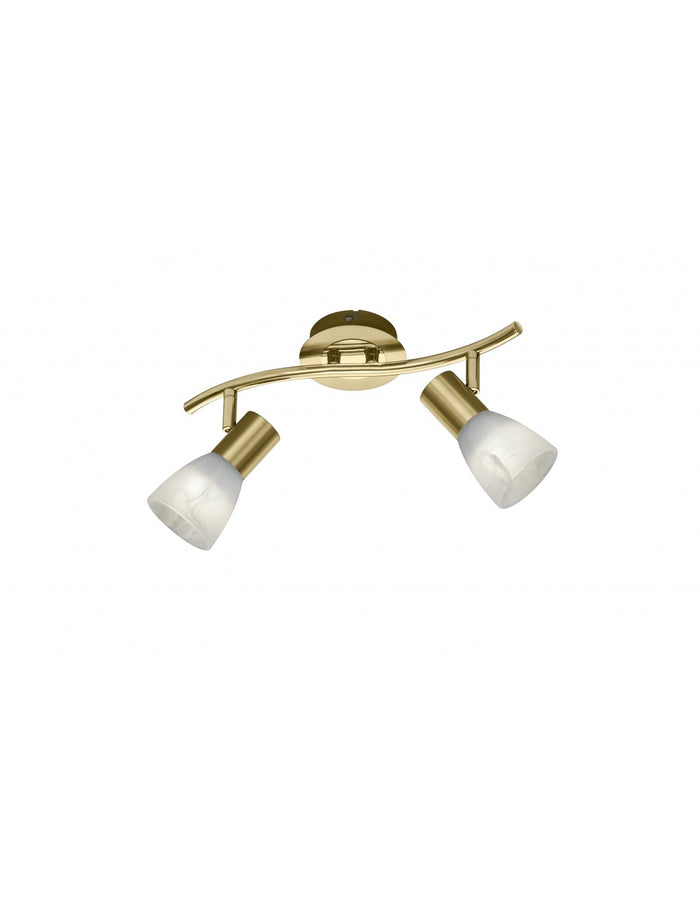 Faretto da Soffitto 2 Spot E14 Orientabili Levisto Ottone Trio Lighting