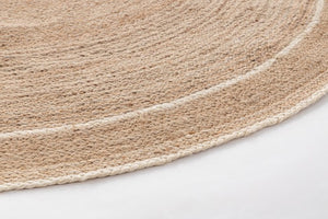 2x Tappeto naturale bianco D.180 cm