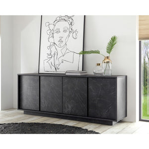 (2c) Madia Rock 4 ante effetto marmo nero L180x43xh. 79 cm(ROCK4AMNE)