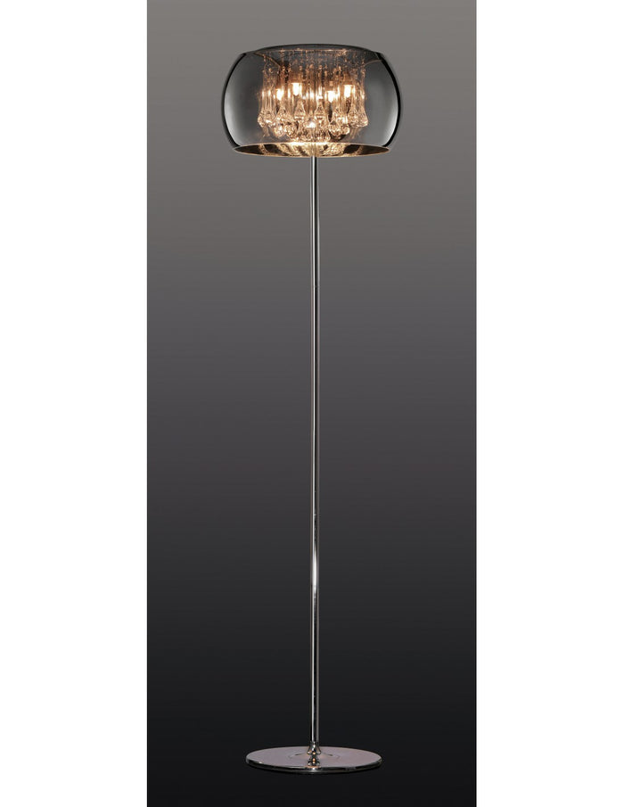 Piantana Vapore Vetro Cromo E Pendenti H158 cm Trio Lighting