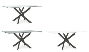 Base tavolo nero 160x90 cm in acciaio