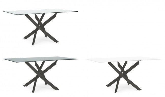 Base tavolo nero 160x90 cm in acciaio