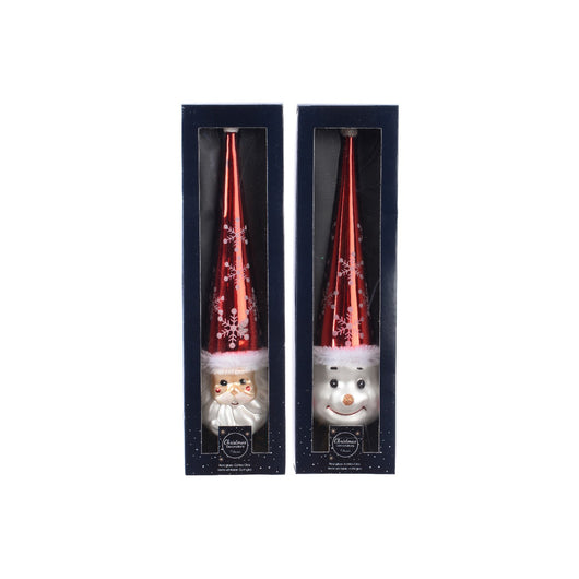 Puntale Vt ass c/fiocchi di neve H30cm