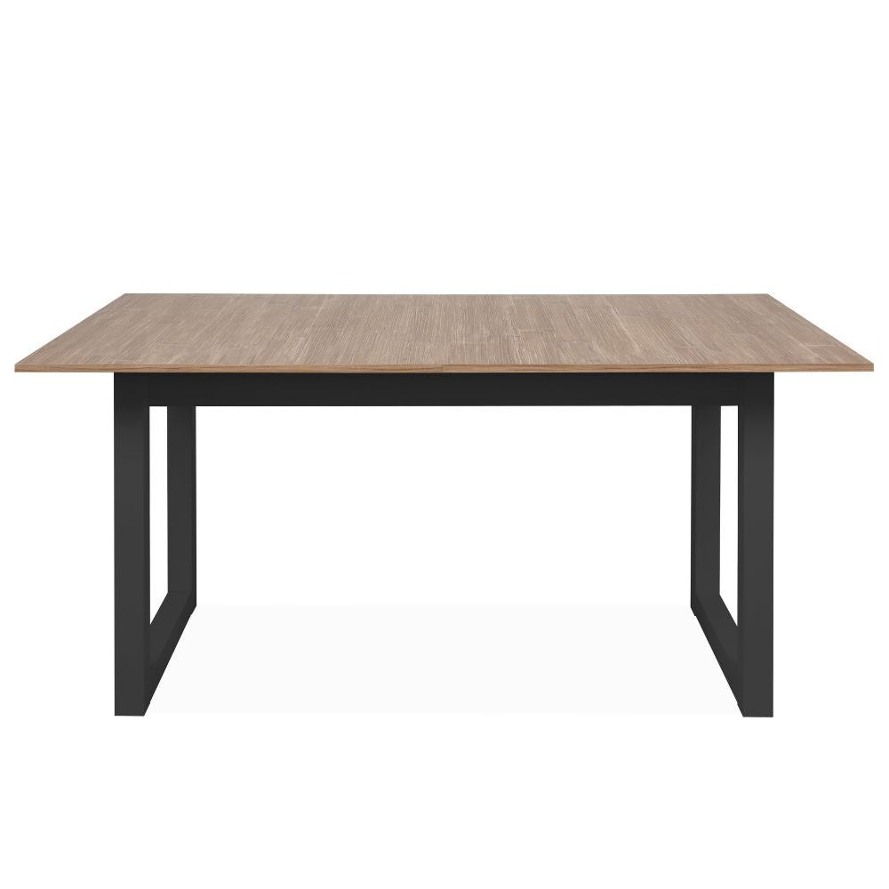 Tavolo allungabile Austin 80A piano colore legno e gambe antracite H75xL160 (+40)xP90