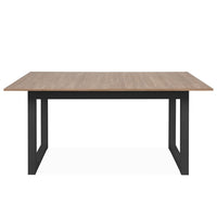 Tavolo allungabile Austin 80A piano colore legno e gambe antracite H75xL160 (+40)xP90