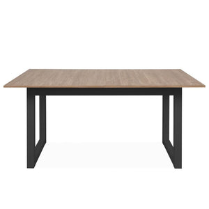 Tavolo allungabile Austin 80A piano colore legno e gambe antracite H75xL160 (+40)xP90