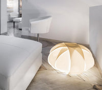 2x Piantana terra ellisse flat pp bianco D.65x39h