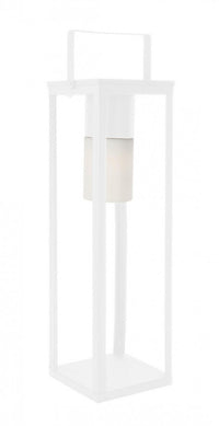 Lampada solare LED bianca 20x20x75h in metallo