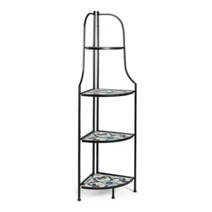 Angoliera Pieghevole Positano classica con ripiani in ceramica