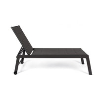 Lettino alto in alluminio  con ruote Hilde antracite 32h cm