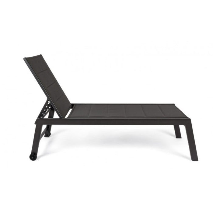 Lettino alto in alluminio  con ruote Hilde antracite 32h cm