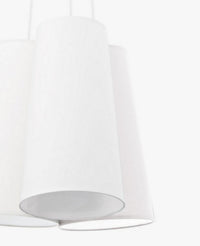 2x Lampadario bianco 22x22x40h in metallo