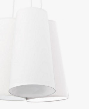 2x Lampadario bianco 22x22x40h in metallo