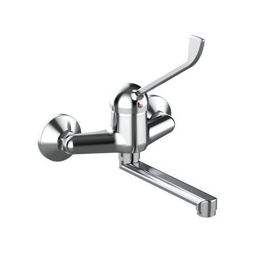 Miscelatore monocomando a muro con leva clinica - Linea Ten, cromo