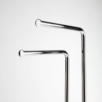 Porta 2 asciugamani cromato ovali