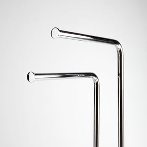 Porta 2 asciugamani cromato ovali