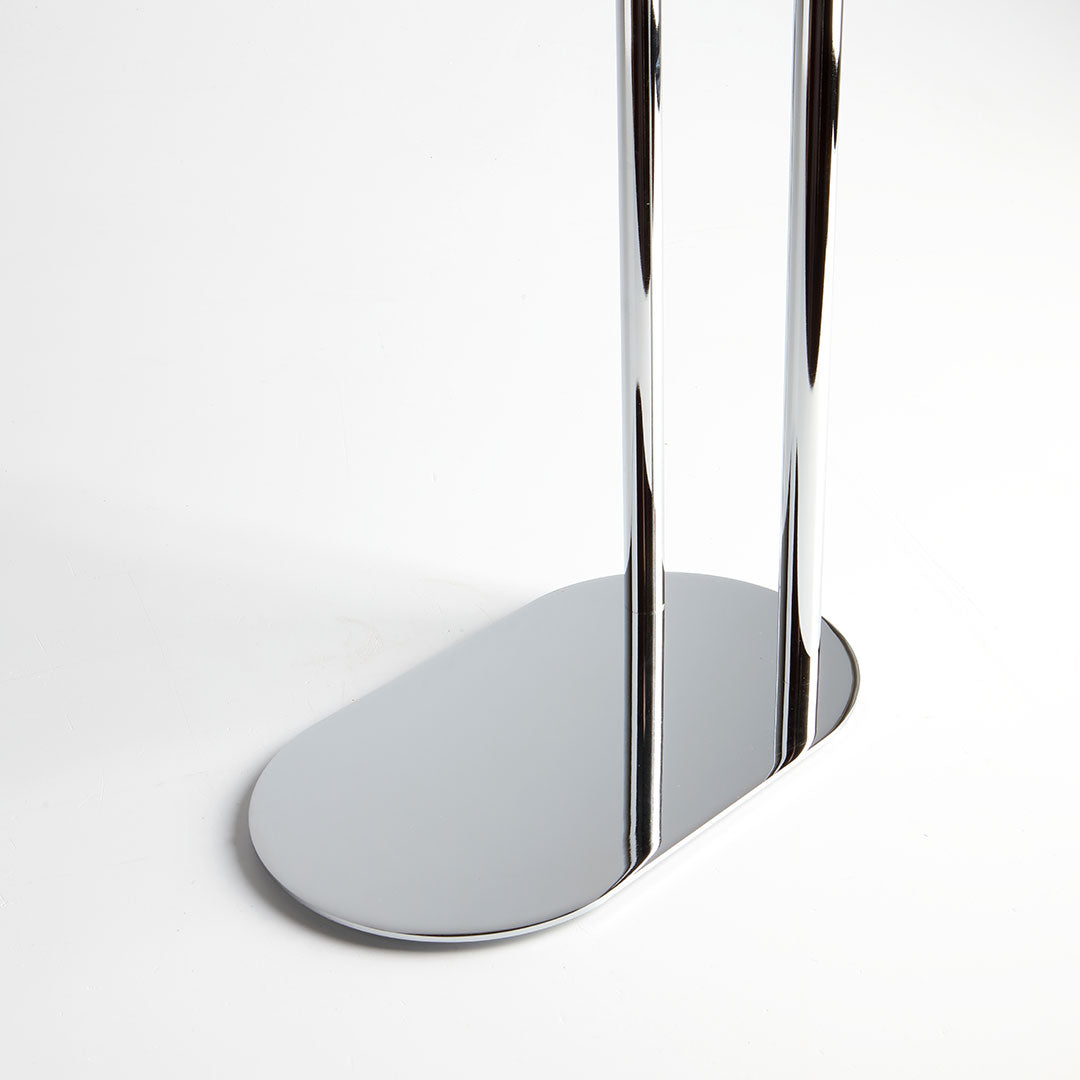 Porta 2 asciugamani cromato ovali